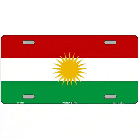 Kurdistan Flag Metal Sign