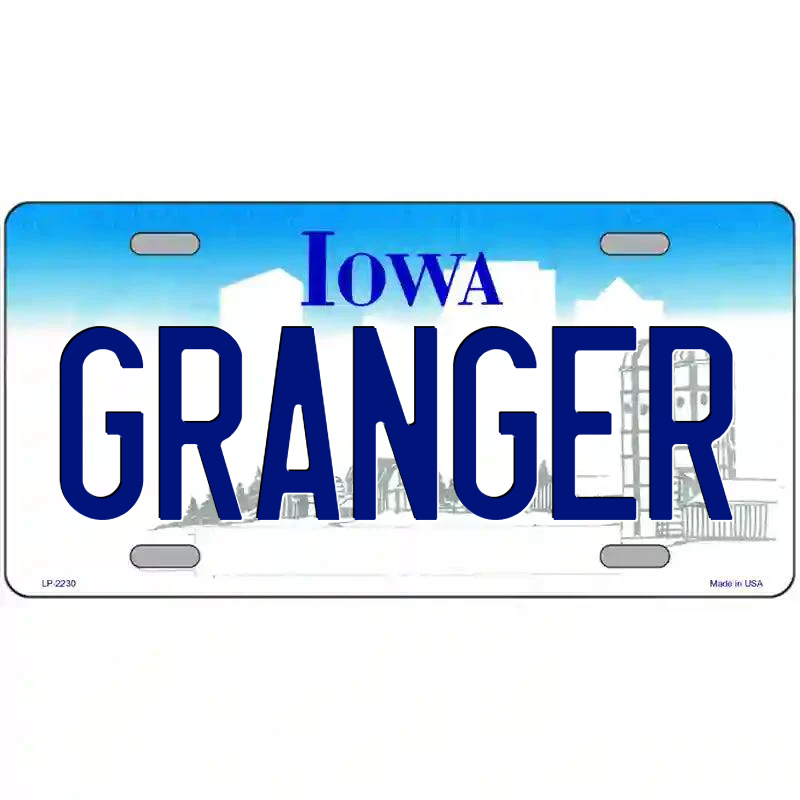 Granger Iowa Metal Sign