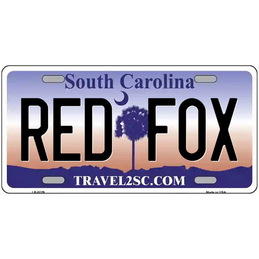 Red Fox South Carolina Metal Sign