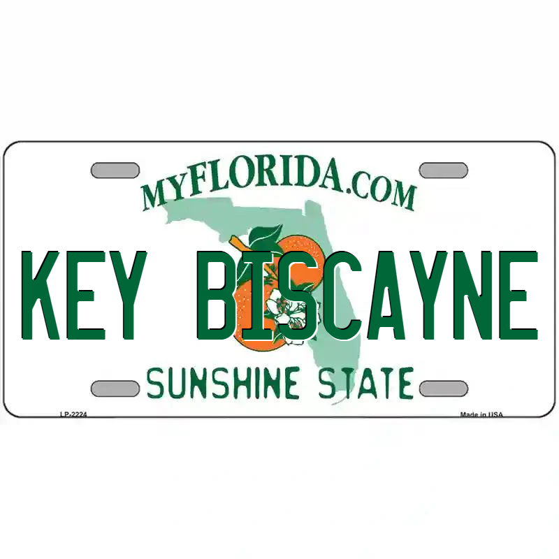 Key Biscayne Florida Metal Sign