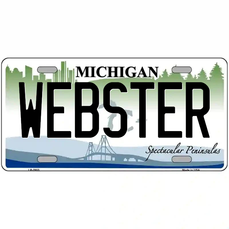 Webster Michigan Metal Sign