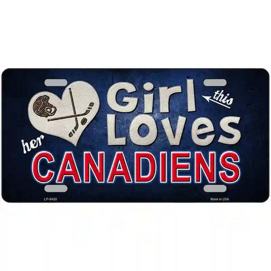 This Girl Loves Her Canadiens Metal Sign