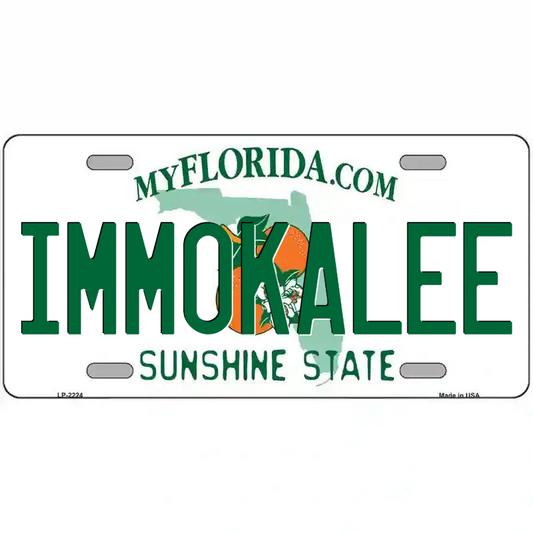 Immokalee Florida Metal Sign
