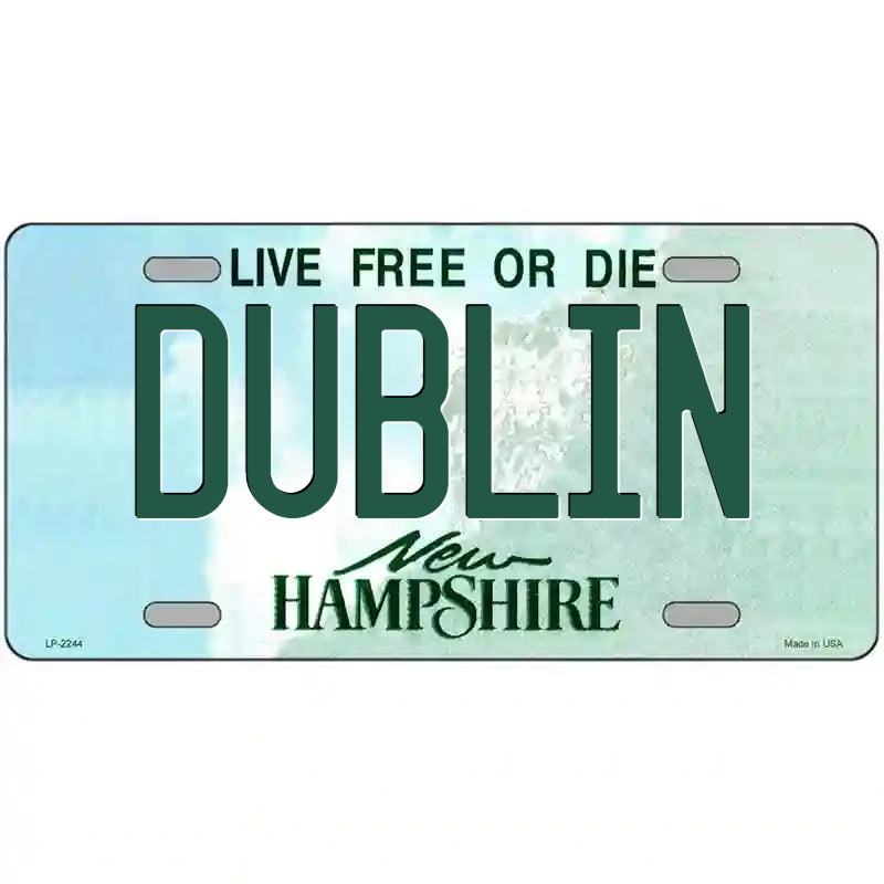 Dublin New Hampshire Metal Sign