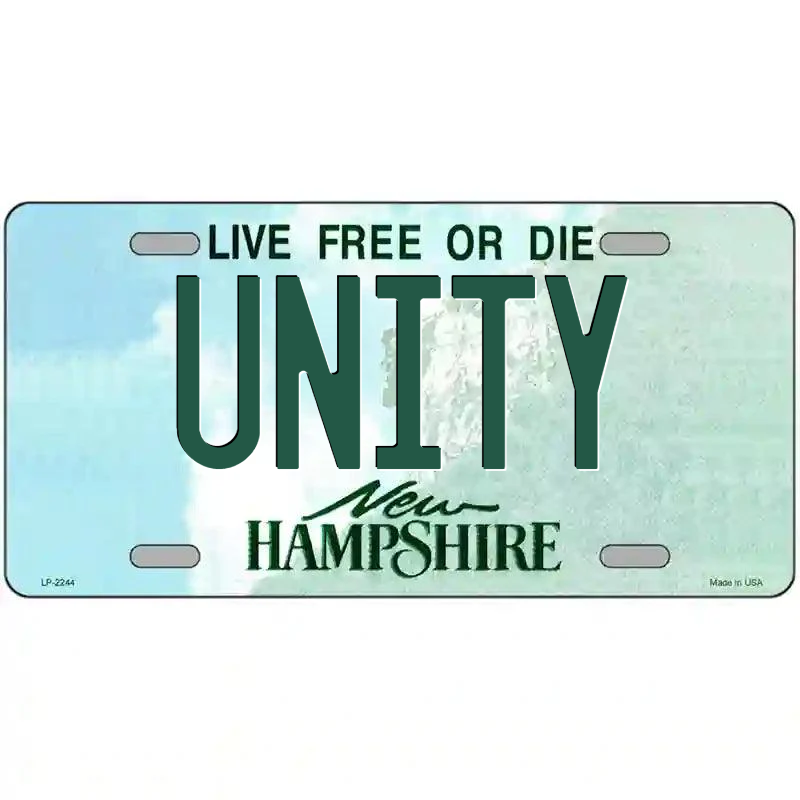 Unity New Hampshire Metal Sign