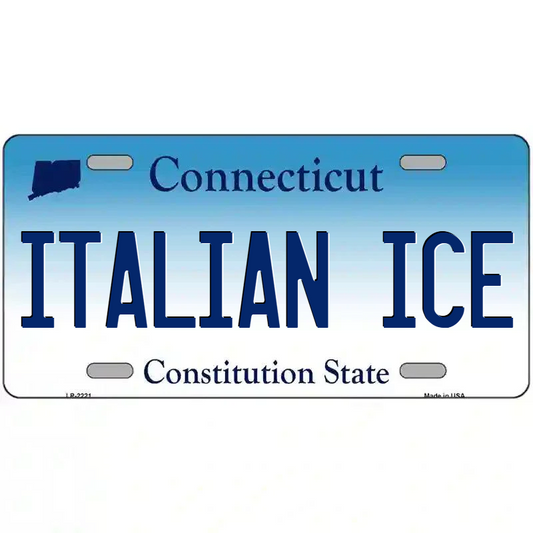 Italian Ice Connecticut Metal Sign