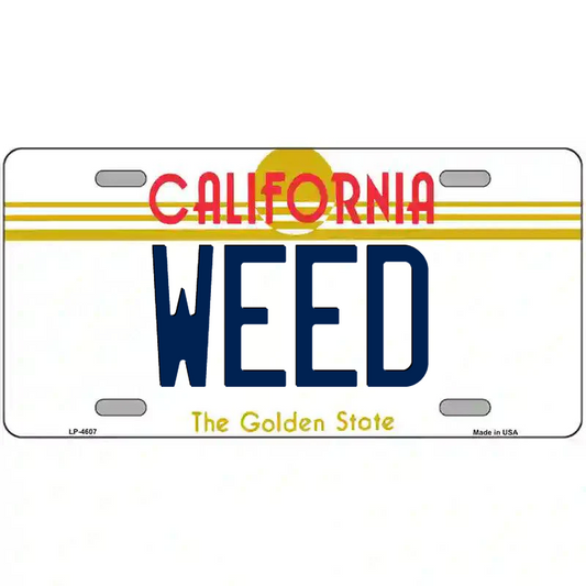 Weed California Metal Sign