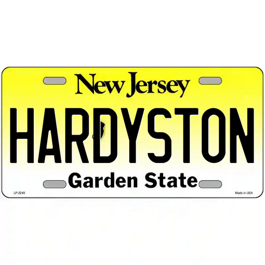 Hardystown New Jersey Metal Sign