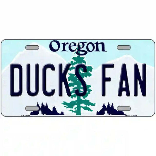 Ducks Fan Oregon Metal Sign