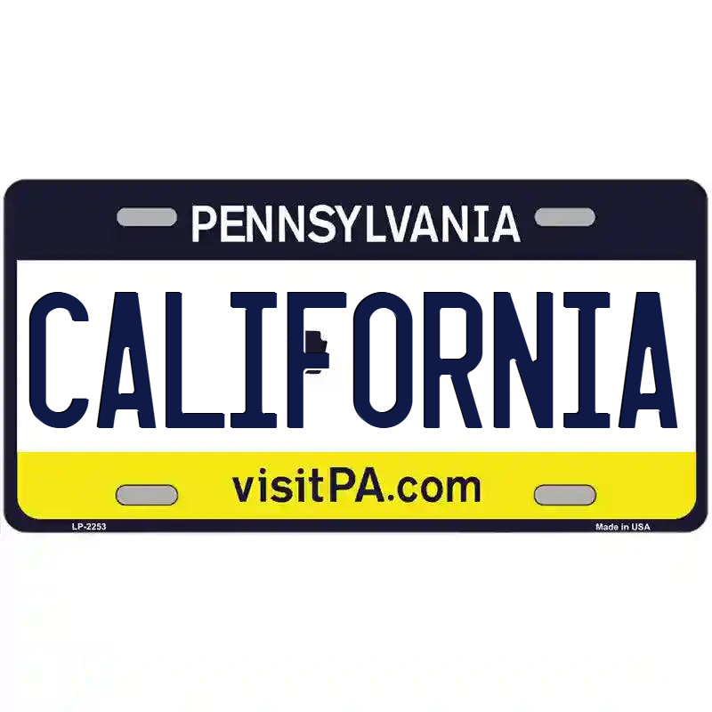 California Pennsylvania Metal Sign
