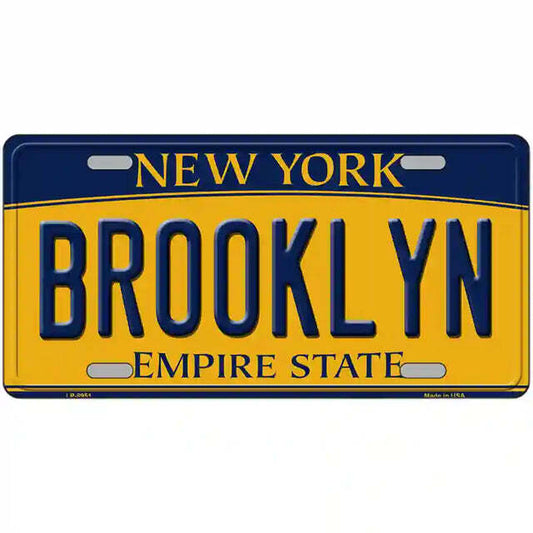 Brooklyn New York Yellow Metal Sign