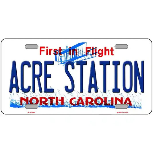 Acre Station North Carolina Metal Sign