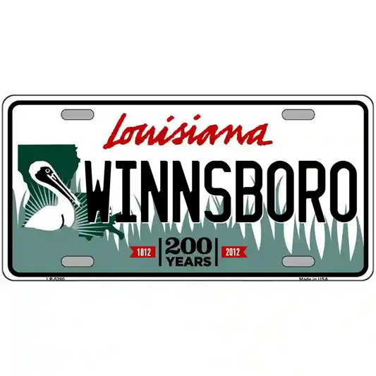 Winnsboro Louisiana Metal Sign