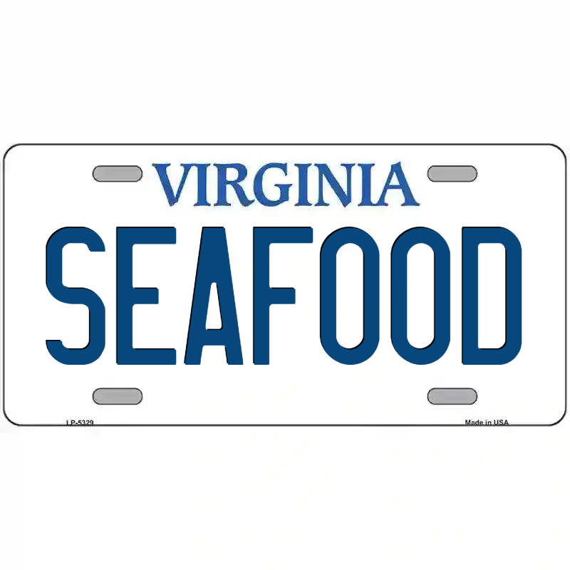 Seafood Virginia Metal Sign