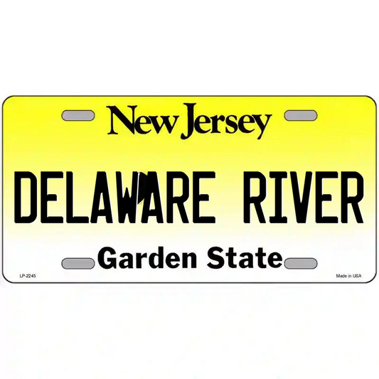 Delaware River New Jersey Metal Sign