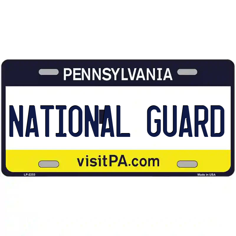 National Guard Pennsylvania Metal Sign