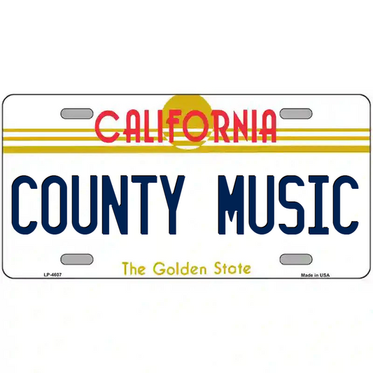 Country Music California Metal Sign