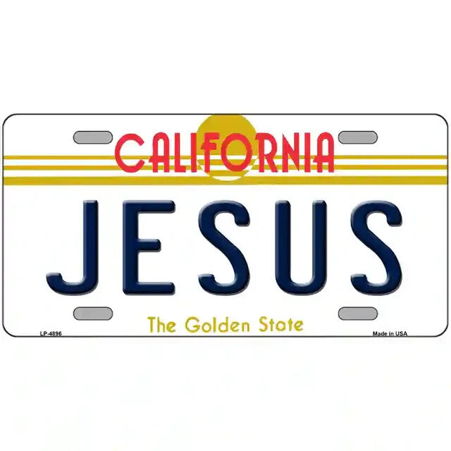 Jesus California Metal Sign