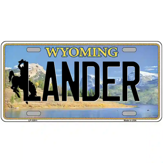 Lander Wyoming Metal Sign