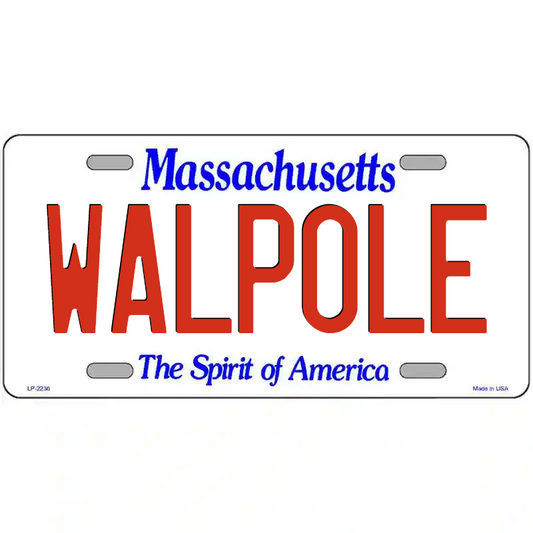 Walpole Massachusetts Metal Sign