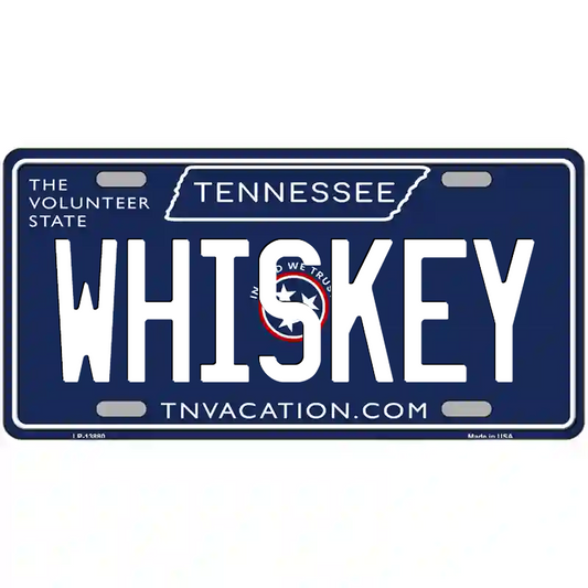 Whiskey Tennessee Blue Metal Sign