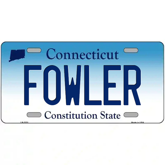 Fowler Connecticut Metal Sign