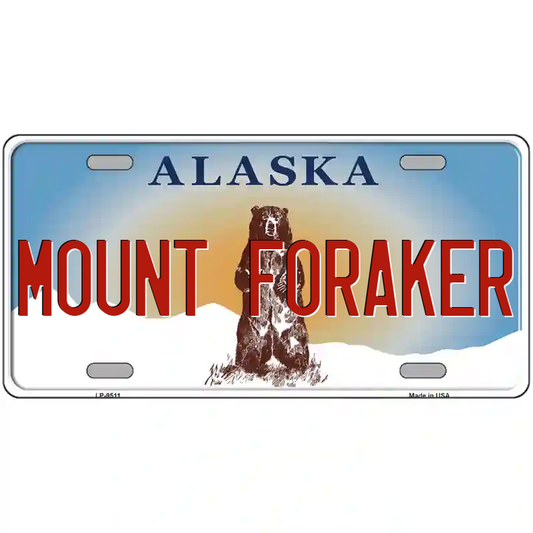 Mount Foraker Alaska Metal Sign
