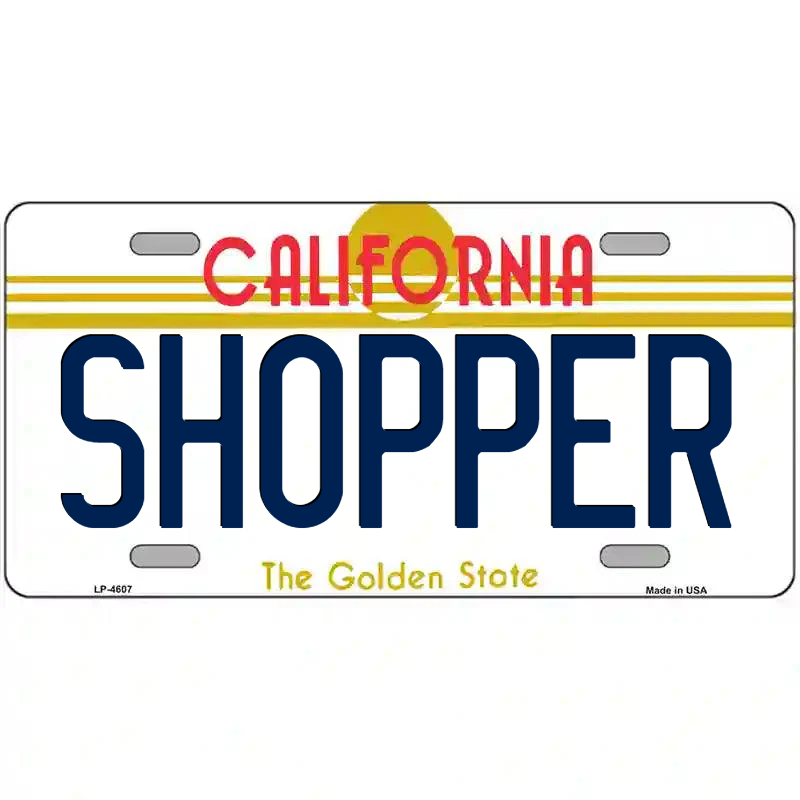 Shopper California Metal Sign