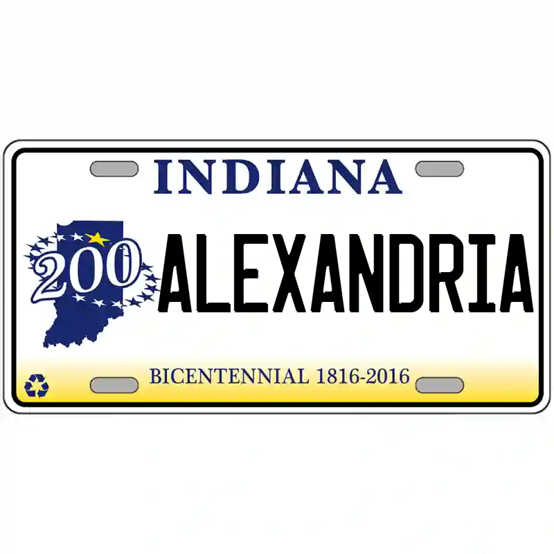 Alexandria Indiana Bicentennial Metal Sign