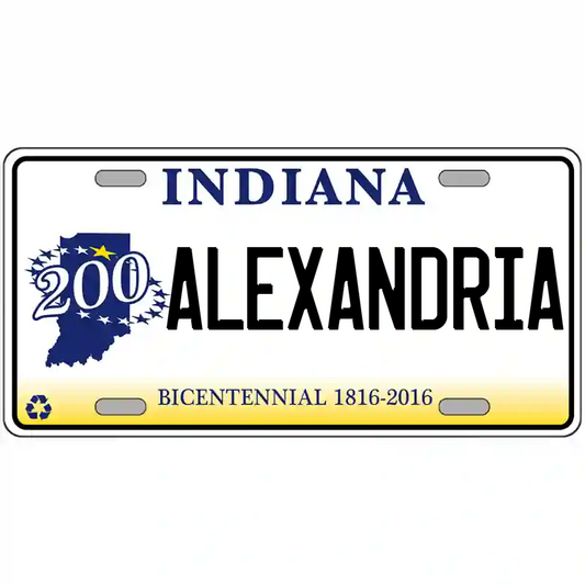 Alexandria Indiana Bicentennial Metal Sign