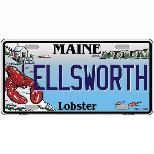 Ellsworth Maine Lobster Metal Sign