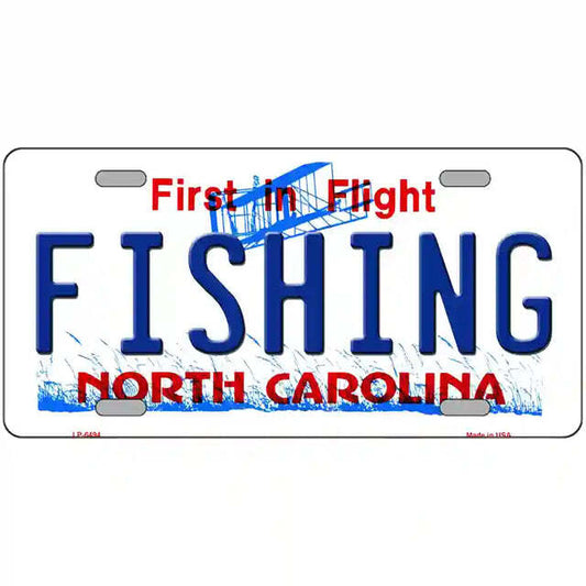 Fishing North Carolina Metal Sign