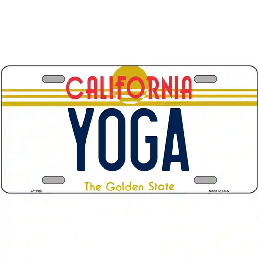 Yoga California Metal Sign