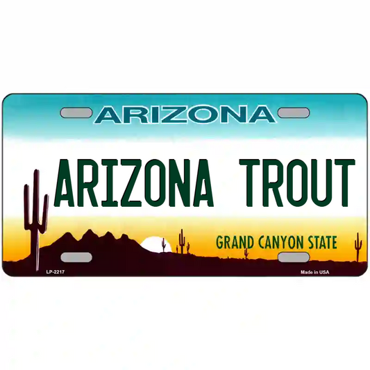Arizona Trout Arizona Metal Sign