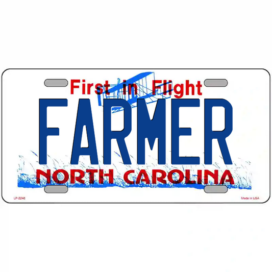Farmer North Carolina Metal Sign