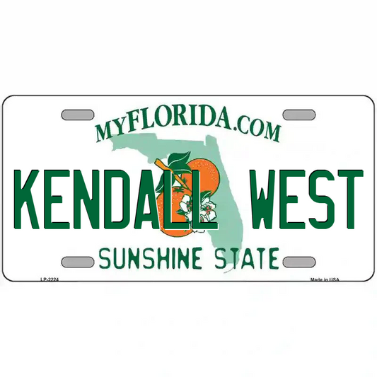 Kendall West Florida Metal Sign