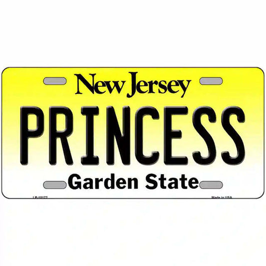 Princess New Jersey Metal Sign