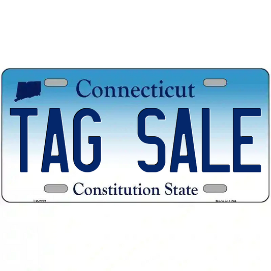 Tag Sale Connecticut Metal Sign