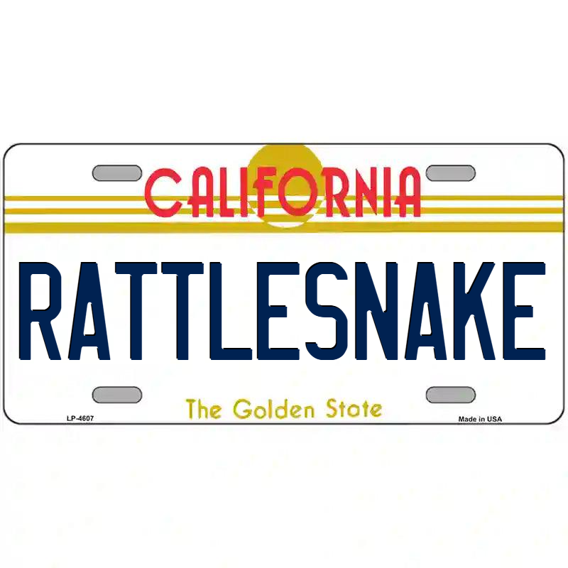 Rattlesnake California Metal Sign