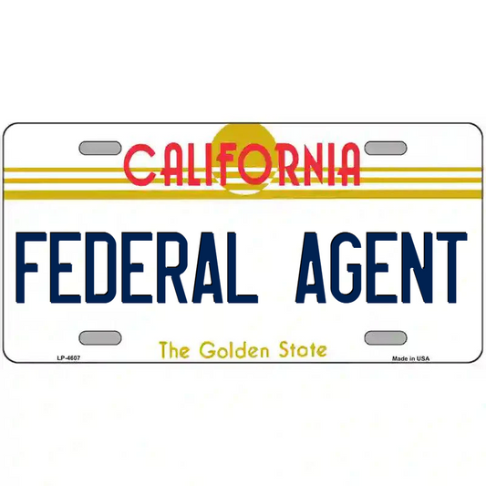 Federal Agent California Metal Sign