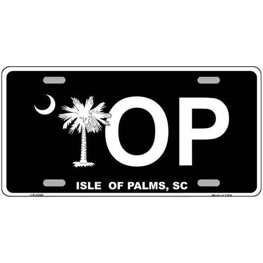 IOP Isle of Palms South Carolina Black Metal Sign
