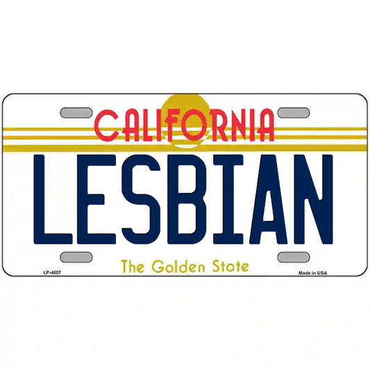 Lesbian California Metal Sign