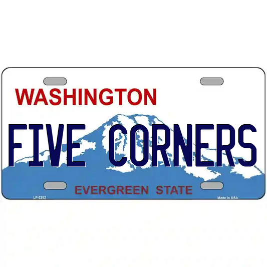 Five Corners Washington Metal Sign