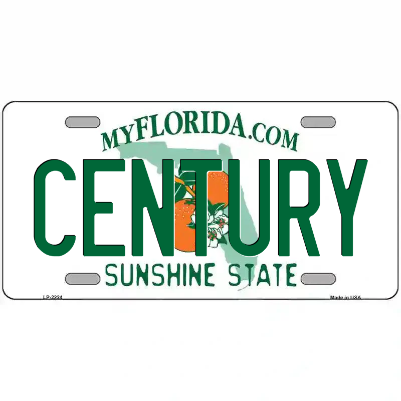 Century Florida Metal Sign