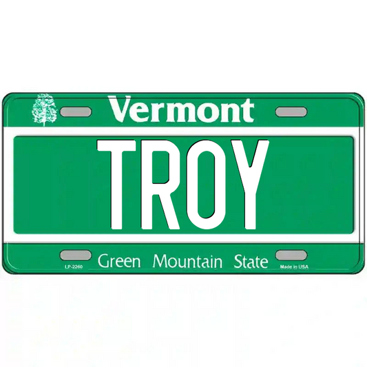 Troy Vermont Metal Sign