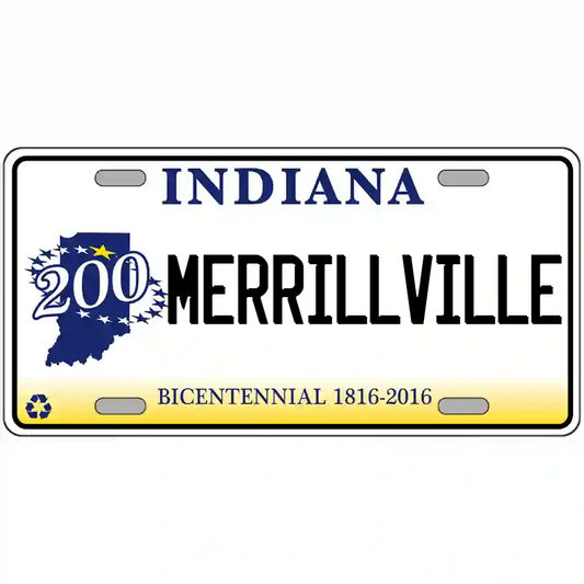 Merrillville Indiana Bicentennial Metal Sign