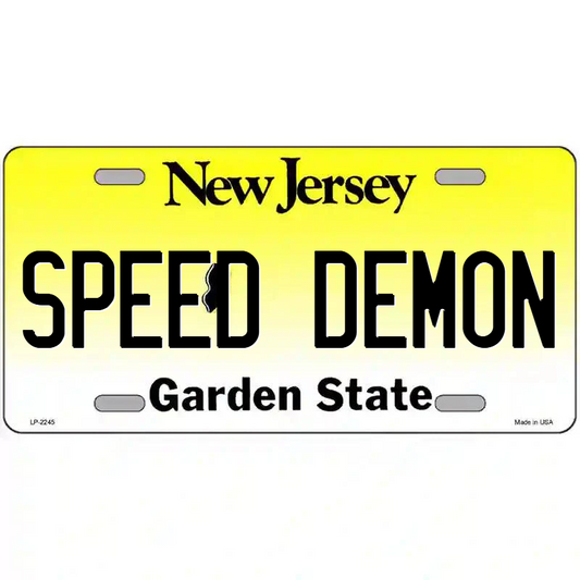 Speed Demon New Jersey Metal Sign