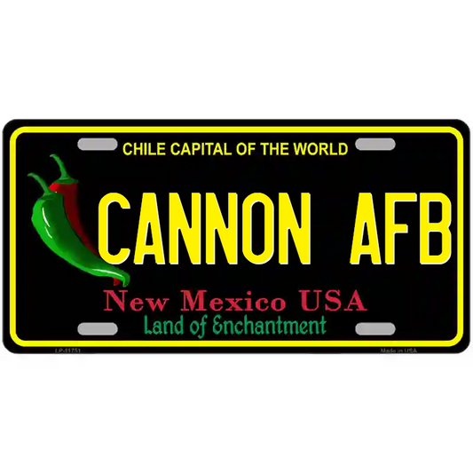 Cannon AFB New Mexico Black Metal Sign