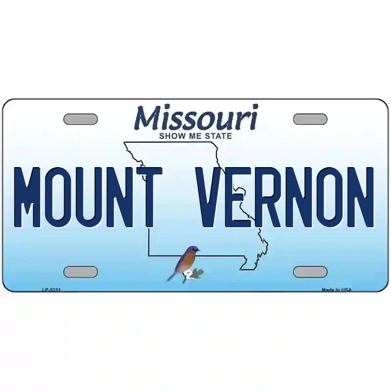 Mount Vernon Missouri Metal Sign