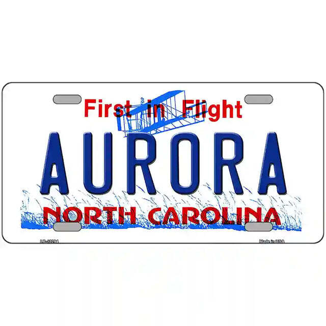 Aurora North Carolina Metal Sign